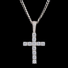 Load image into Gallery viewer, White Gold Diamond Cross

